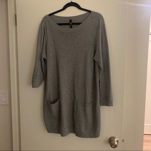 Grey 3/4 sleeved tunic sweater 14/16